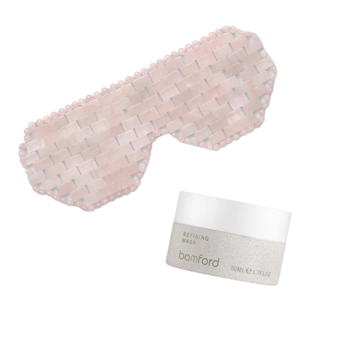 BAMFORD Isla Rose Quartz Eye Mask & Refining Mask Bundle