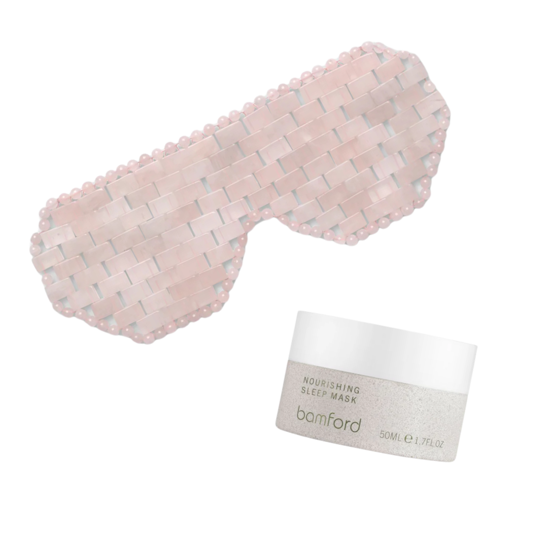 BAMFORD Isla Rose Quartz Eye Mask & Nourishing Sleep Mask Bundle